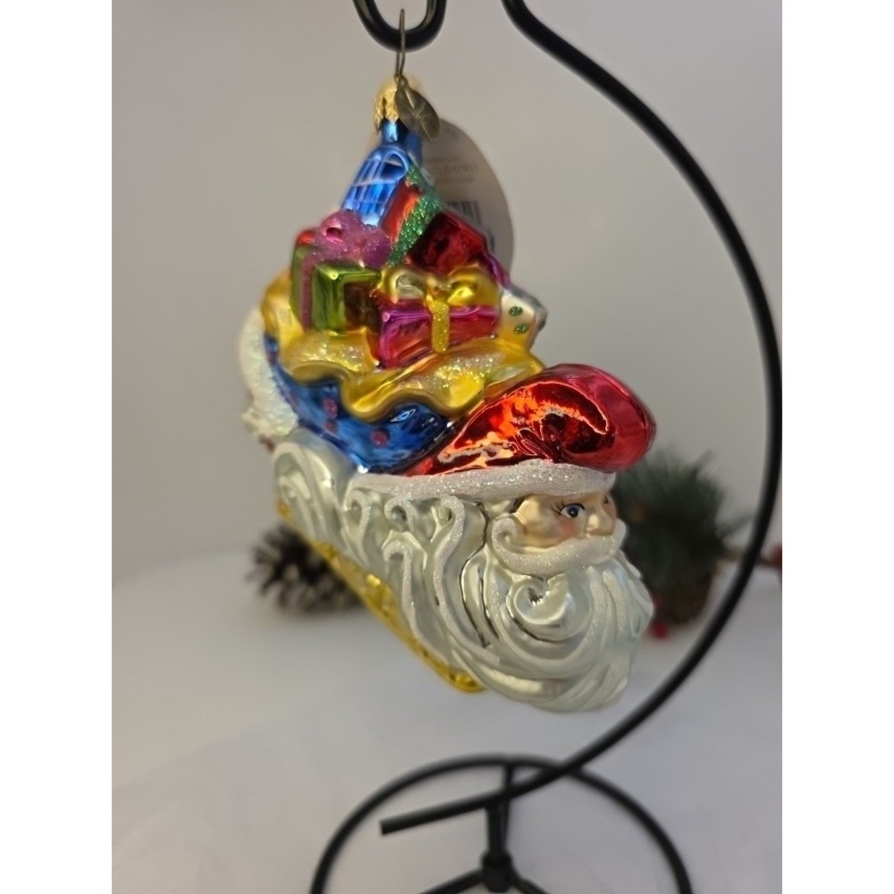 Christopher Radko Star Rider 1014332 Santa Sleigh Gifts Ornament 2007 Poland